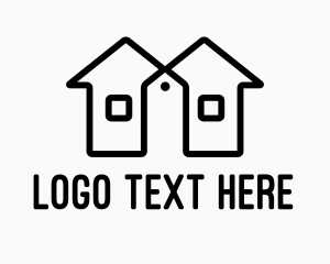 Sell - Twin House Price Tag logo design