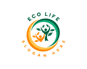 Eco Nature Leaf logo design