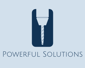 Blue Power Drill logo design