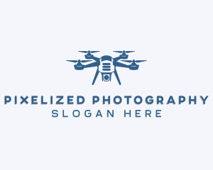 Aerial Surveillance Quadcopter logo design