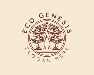 Eco Fruit Tree logo design