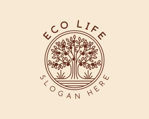 Eco Fruit Tree logo design