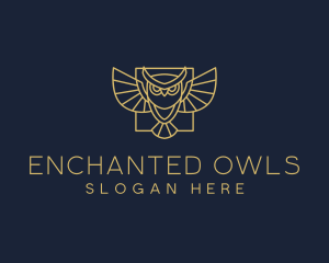 Wild Owl Line Art logo