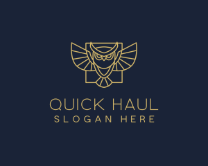 Wild Owl Line Art logo design