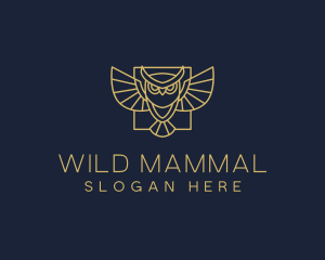 Wild Owl Line Art logo design