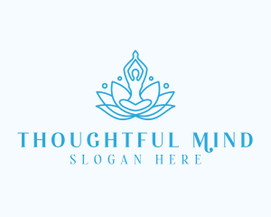 Meditation Yoga Lotus logo design