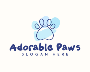 Pet Paw Print logo design