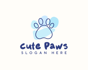 Pet Paw Print logo design