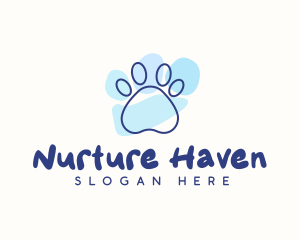 Pet Paw Print logo design