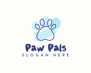 Pet Paw Print logo design