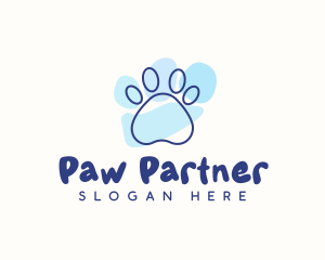 Pet Paw Print logo design