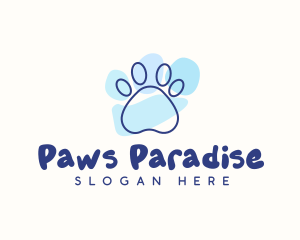 Pet Paw Print logo design