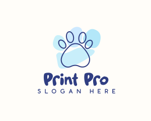 Pet Paw Print logo design