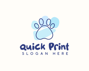 Pet Paw Print logo design