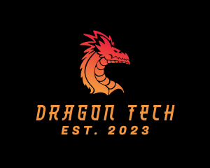 Oriental Dragon Creature logo design