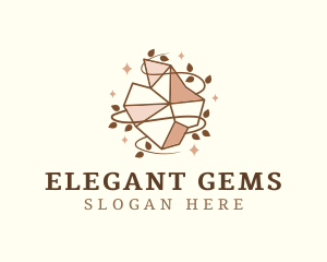 Gem Accessory Leaves logo design