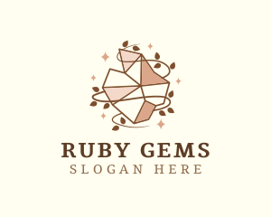 Gem Accessory Leaves logo design