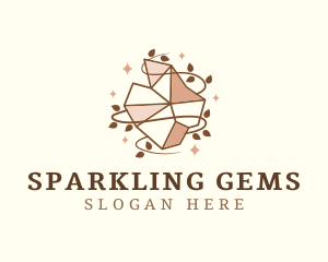 Gem Accessory Leaves logo design