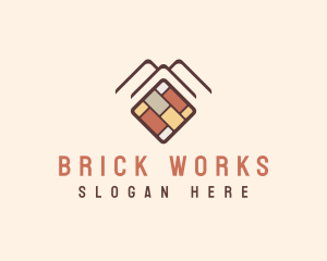 Tile Flooring Brick logo design