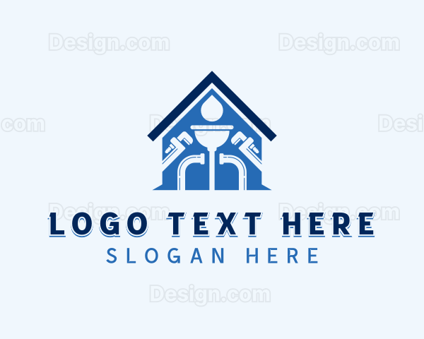 Plumbing Pipe Plunger Logo