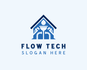 Plumbing Pipe Plunger logo design