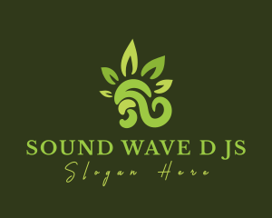 Green Leaf Wave logo design