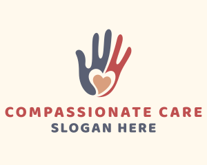 Charity Heart Hand  logo design