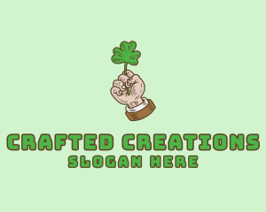 Irish Clover Hand  logo design