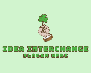 Irish Clover Hand  logo design