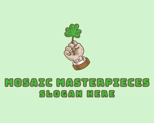 Irish Clover Hand  logo design