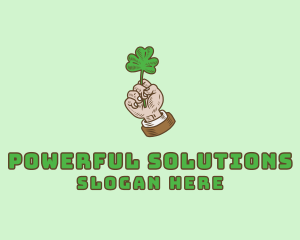 Irish Clover Hand  logo design