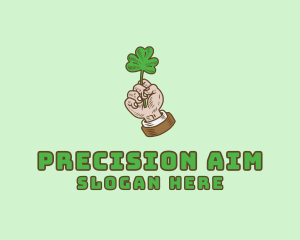 Irish Clover Hand  logo design