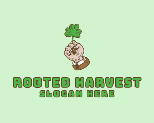 Irish Clover Hand  logo design