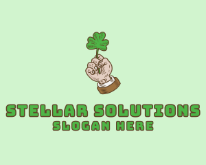 Irish Clover Hand  logo design