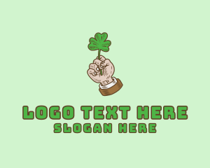 Hand - Irish Clover Hand logo design