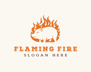 Pork Flame Grill  logo design