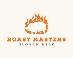 Pork Flame Grill  logo design