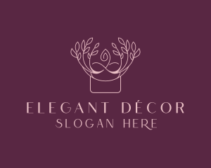 Candle Leaf Decor logo design