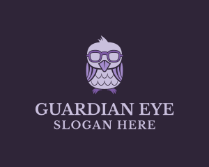 Owl Bird Glasses logo design