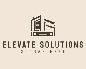 Construction Home Builder Tools logo design