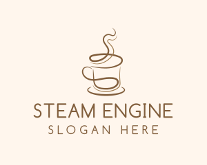 Brown Coffee Cup logo design