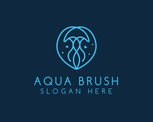 Oceanarium Aquatic Jellyfish  logo design