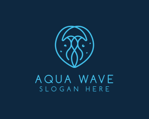 Oceanarium Aquatic Jellyfish  logo design
