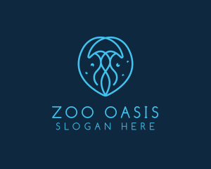 Oceanarium Aquatic Jellyfish  logo design