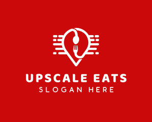 Food Location Pin logo design