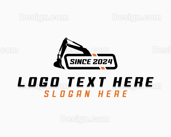 Construction Excavator Machinery Logo