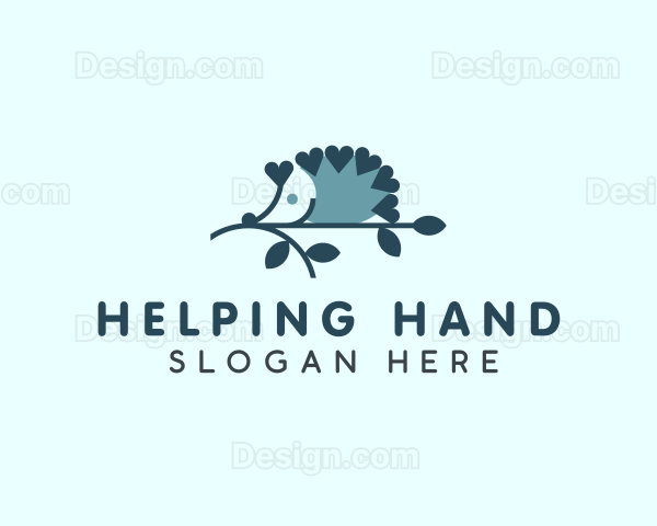 Cute Hedgehog Branch Logo