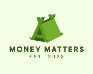 Green Tent Letter A logo