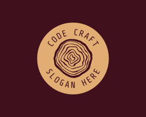 Woodwork Log Craft logo design