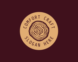 Woodwork Log Craft logo design